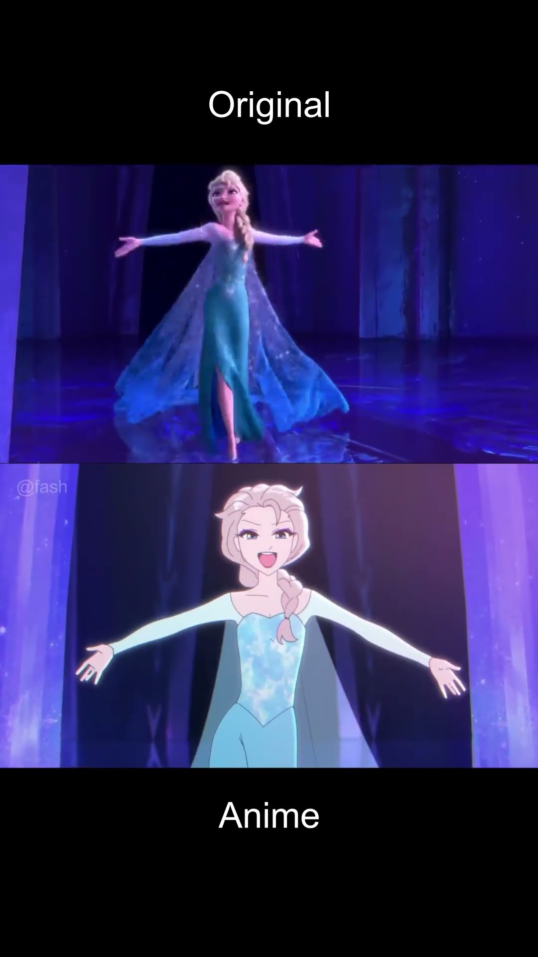 Let It Go Original vs Anime (FASH Animation)